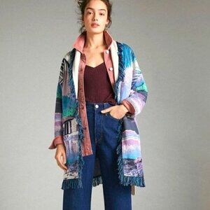 Aldo Martins Anthropologie Moira fringed cardigan small NWT